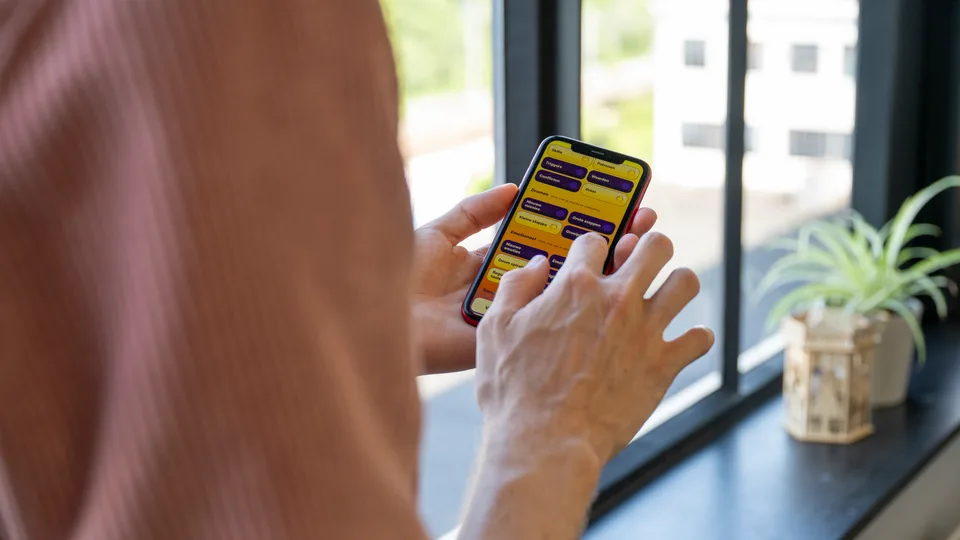 De Hints-selectie in de Hintle-app, in gebruik